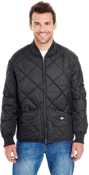 Dickies Men Diamond Quilted 65/35 polyester/cotton Nylon Jacket With Pockets